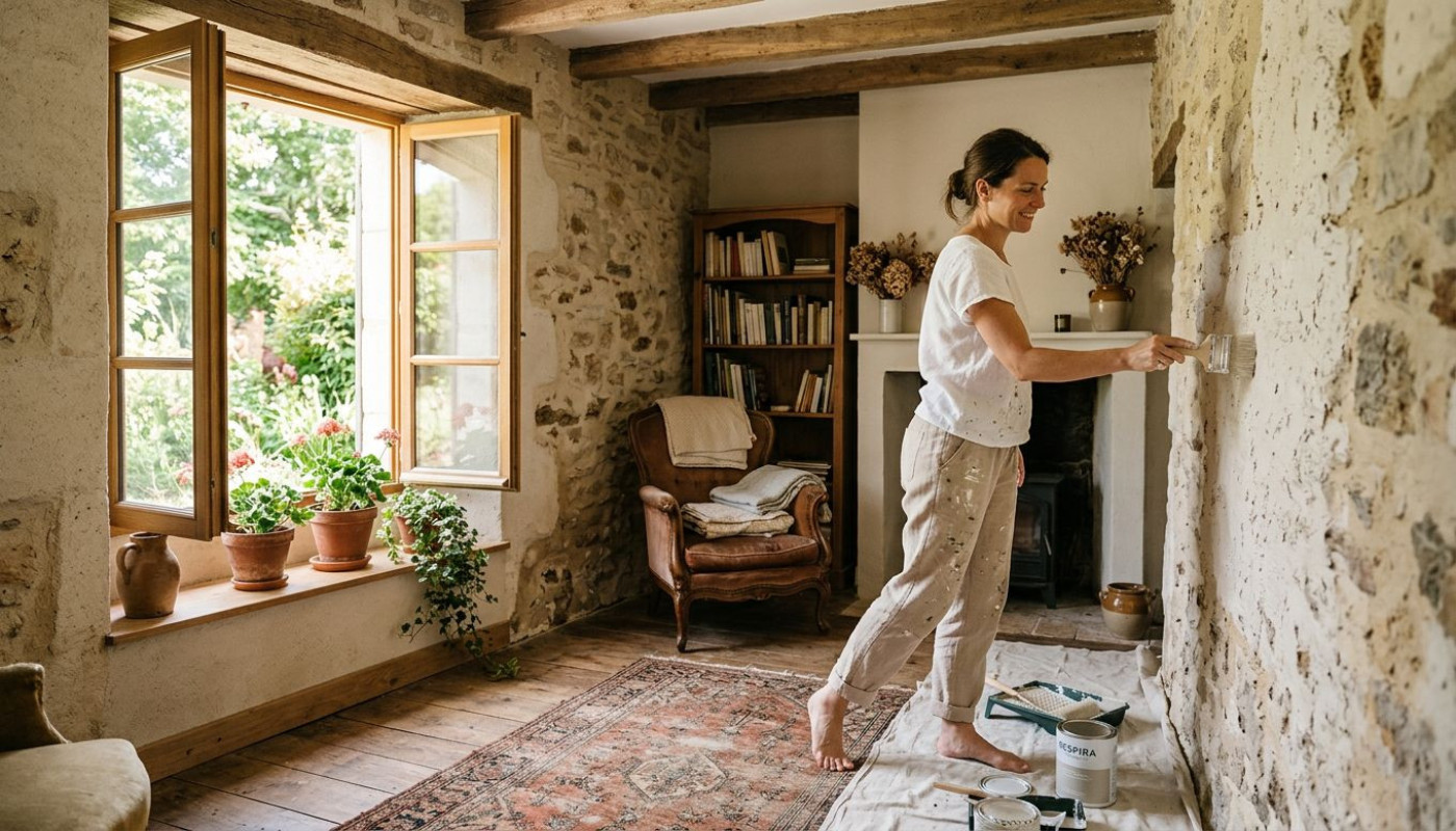 Quand la peinture respire : la clé d'une ambiance saine en maison ancienne